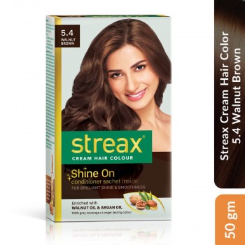 Streax Cream Hair Color 5.4 Walnut Brown, 50 gm